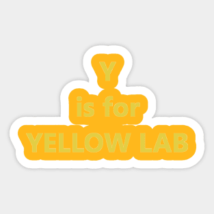 y is for yellow lab Sticker